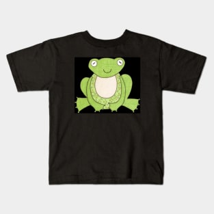 Frog #1 on Black Kids T-Shirt